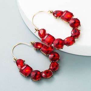 Red Bling Earrings